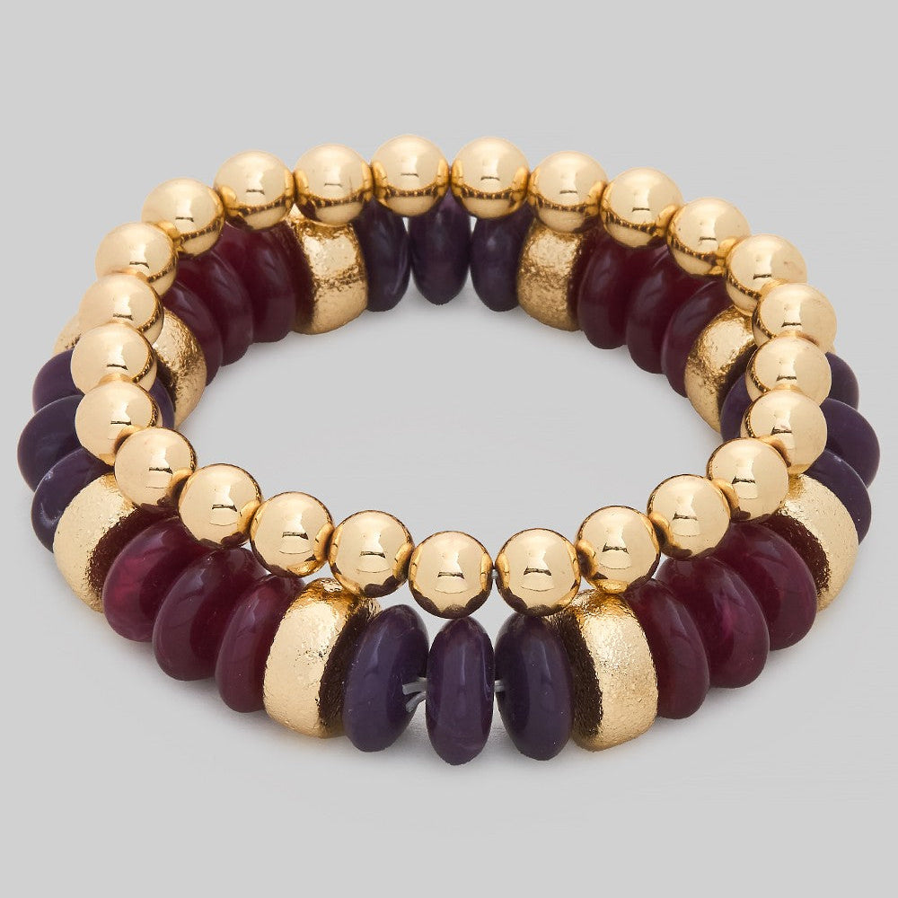 Wide Beaded Bracelet