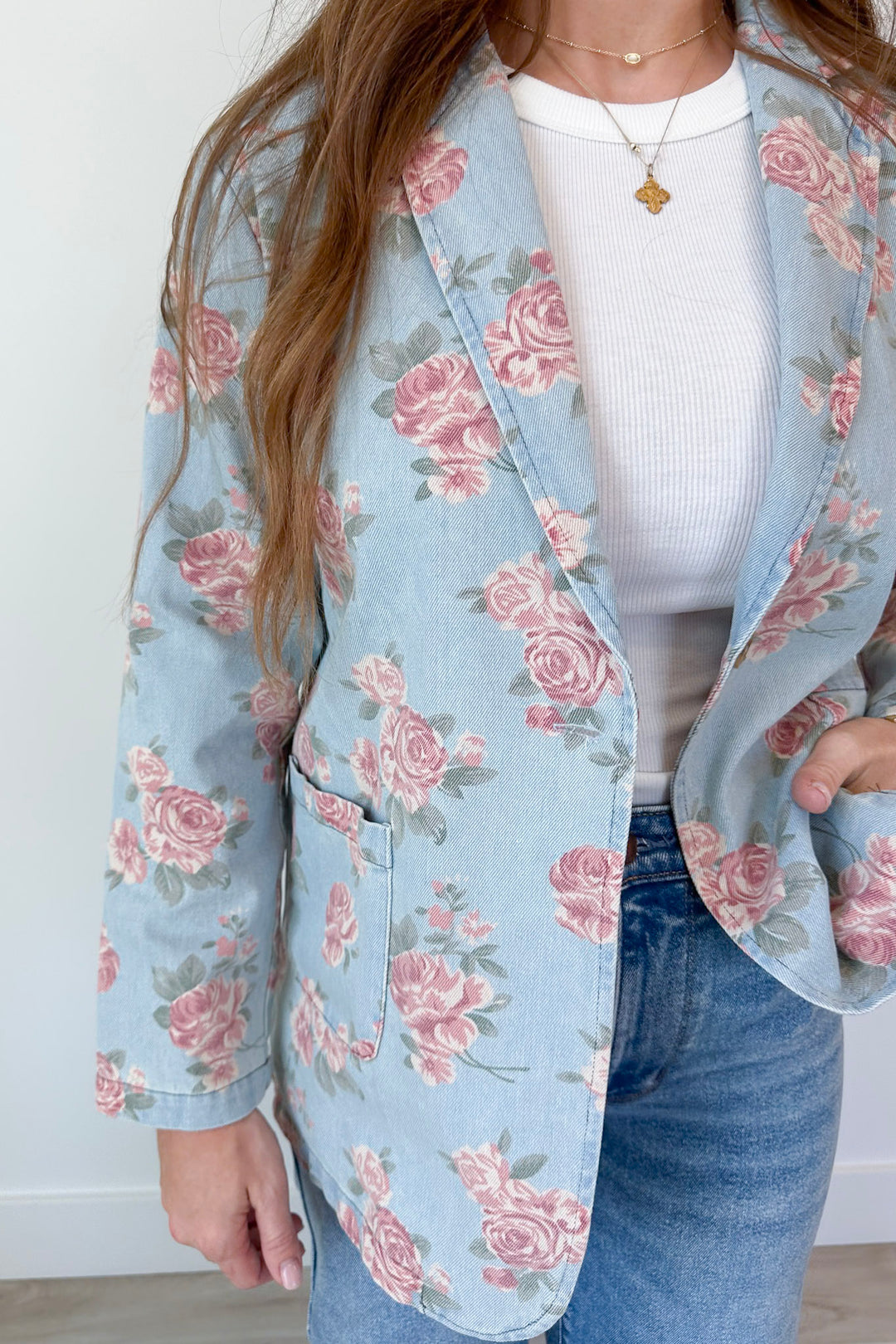 Blooming Blues Blazer