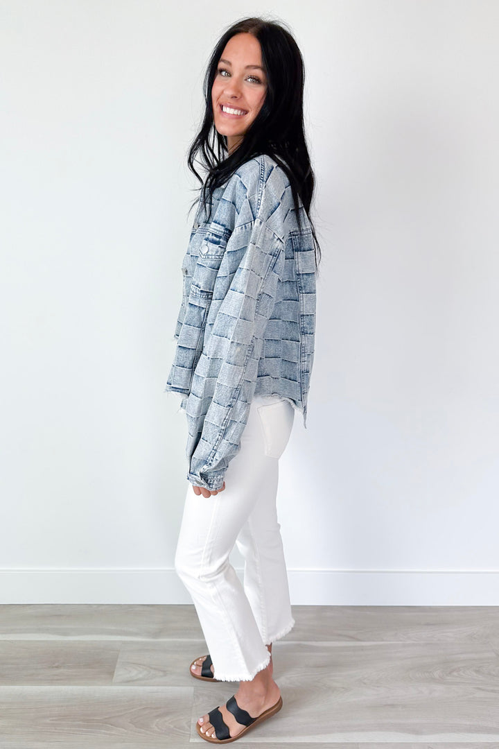 Checker Denim Jacket