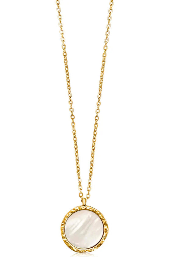 Ellie Vail Alba Mother Of Pearl Pendant Necklace
