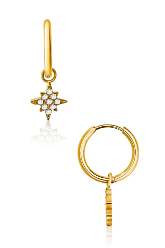 Ellie Vail Neely North Star Huggie Hoop Earrings