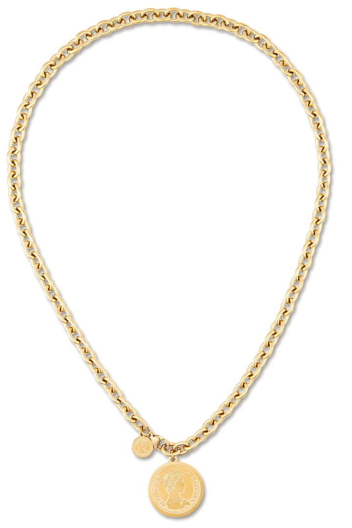 Ellie Vail Odette Coin Chain Necklace