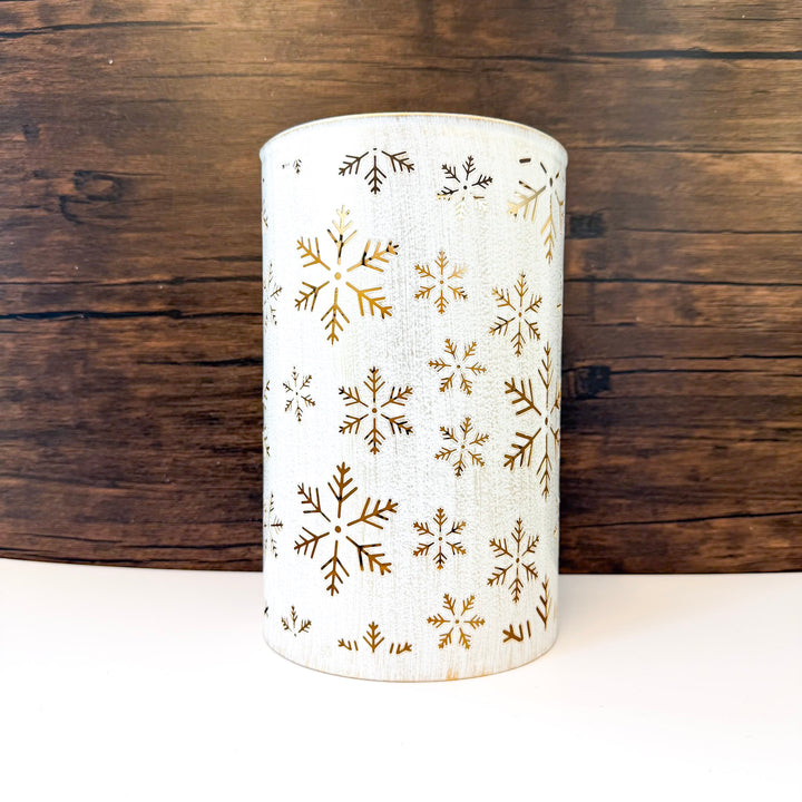 White Punched Snowflake Lantern