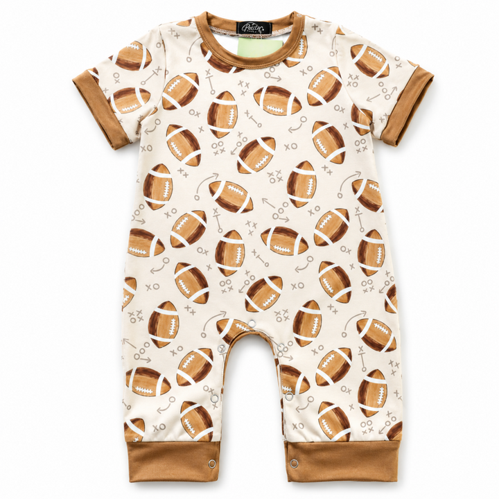 Fall Football Boy Romper