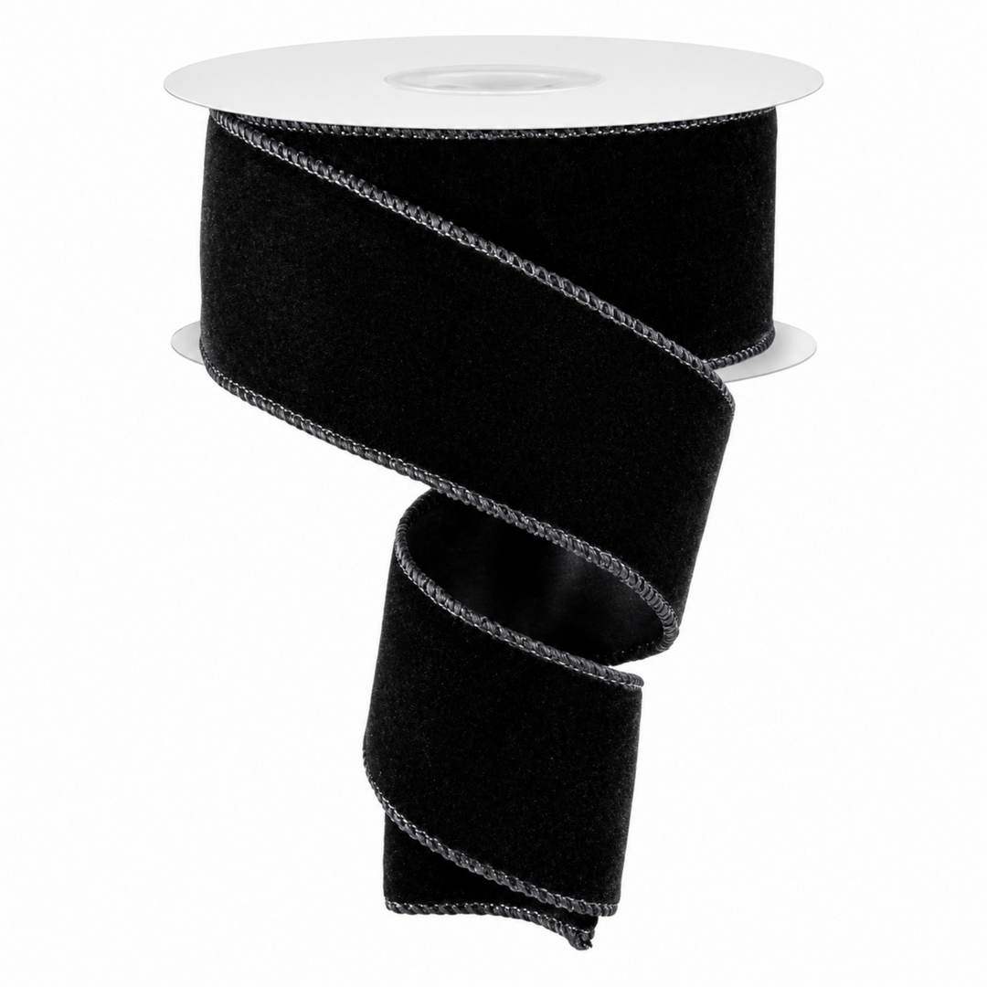 Deluxe Black Velvet And Satin Ribbon