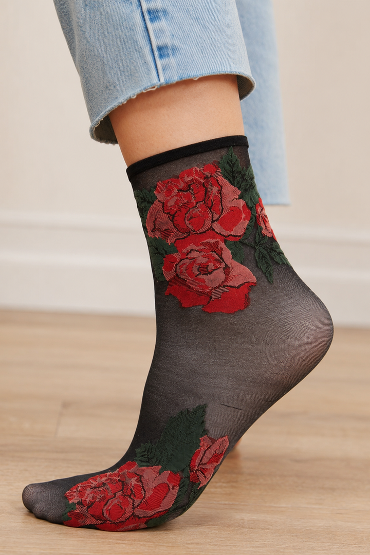 Rose Garden Anklet Socks