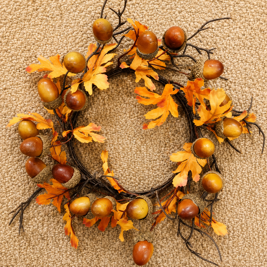 Autumn Acorn Candle Ring