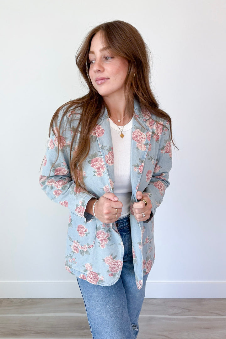 Blooming Blues Blazer
