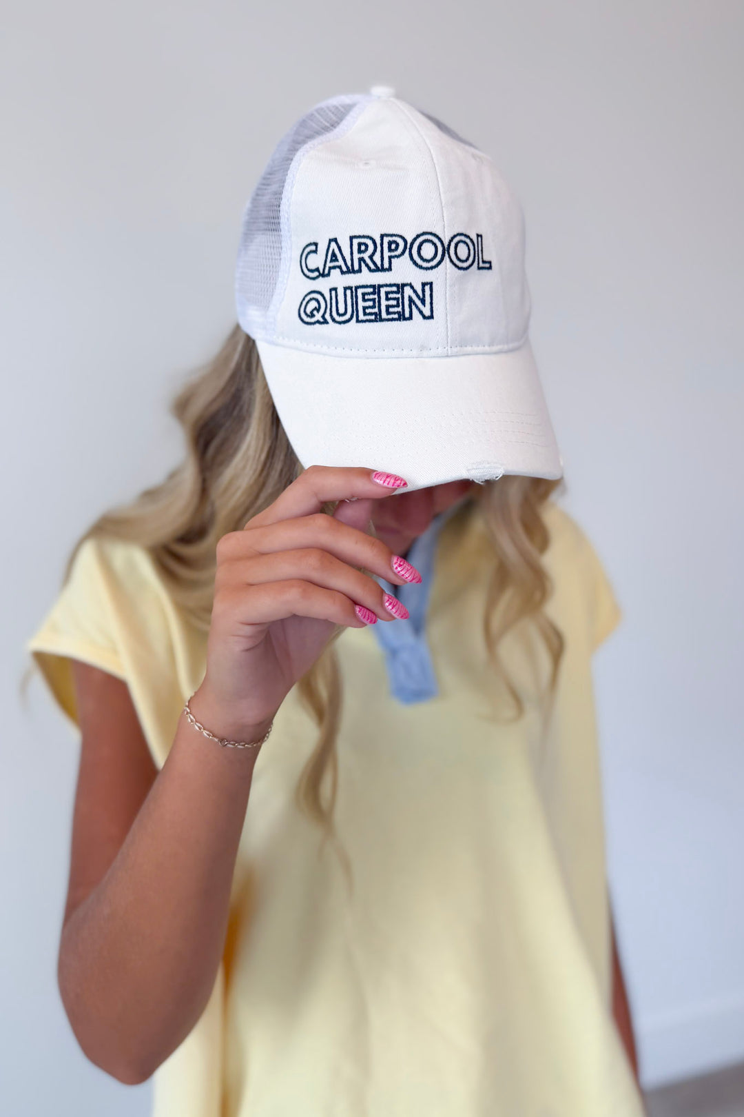 Distressed Snap Back Hat