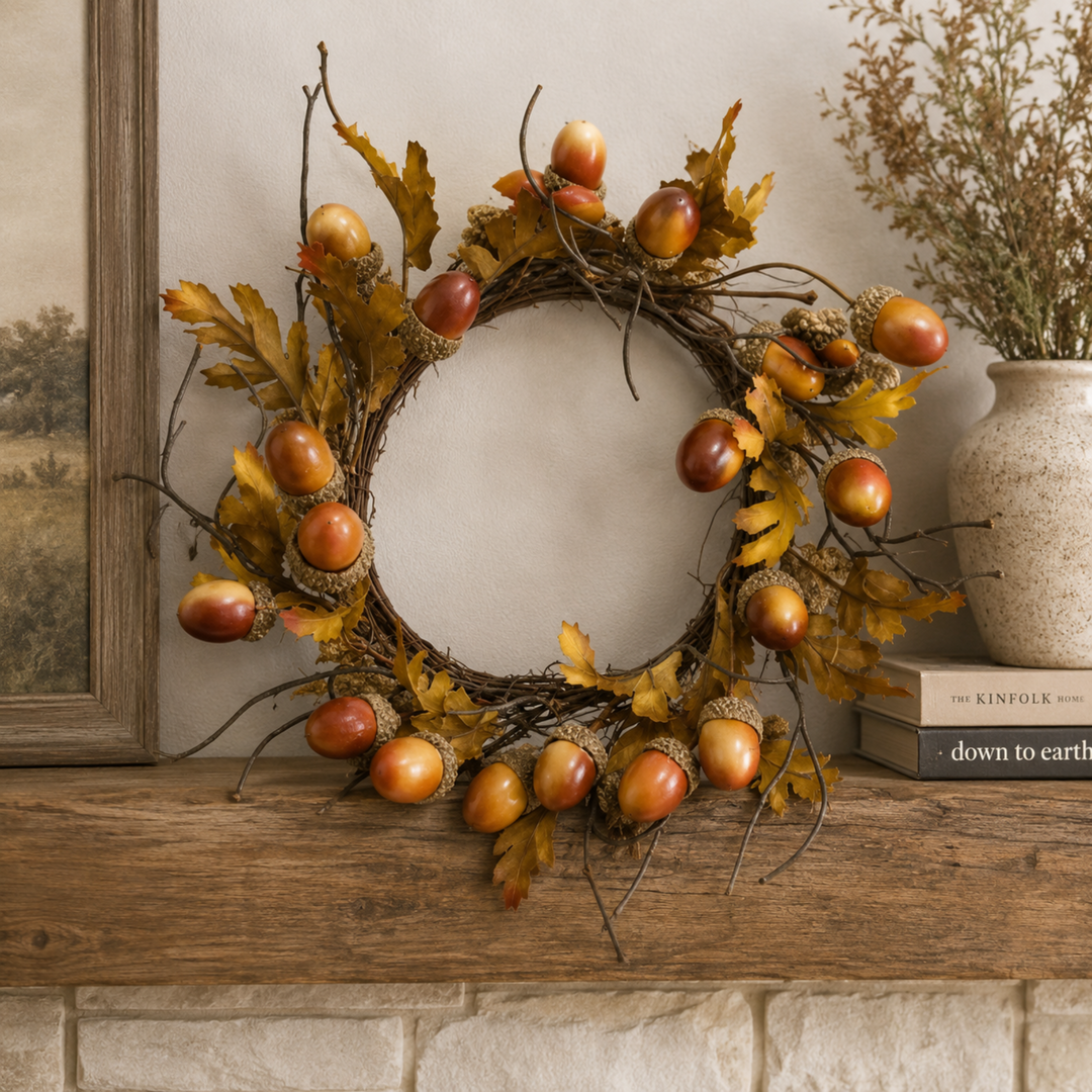 Autumn Acorn Candle Ring