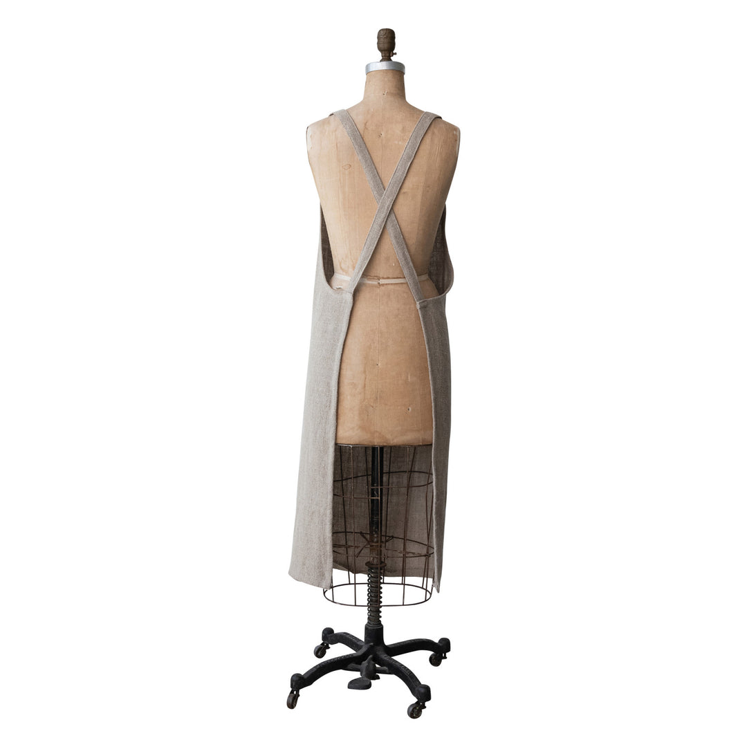 Natural Linen Finch & Fennel Logo Apron
