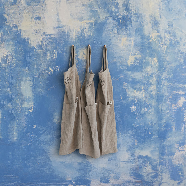 Natural Linen Finch & Fennel Logo Apron
