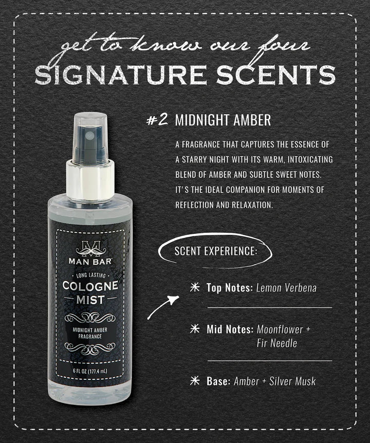 Midnight Amber Man Bar Cologne Mist