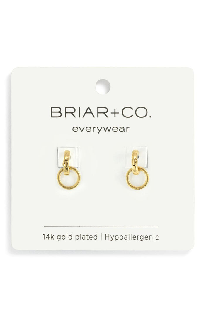 Gold Interlocking  Huggie