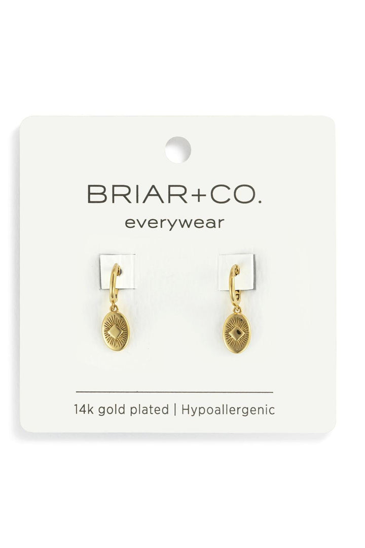 Gold Sunburst Huggie