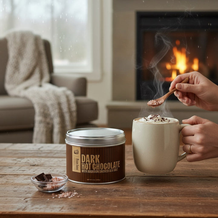 Bourbon Smoked Sea Salt Dark Hot Chocolate