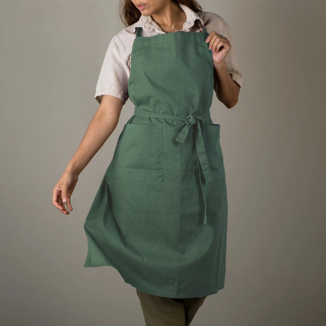 Stonewashed Jade Apron