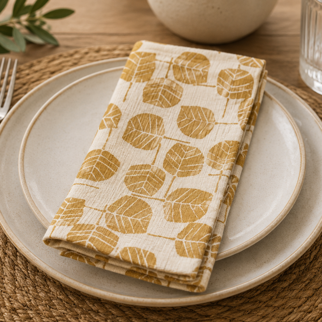 Mirrored Leaves Napkin