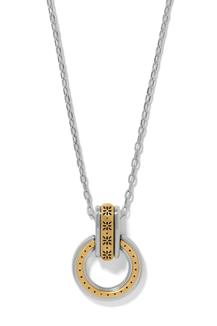 Brighton Mosaic Two Tone Link Ring Necklace