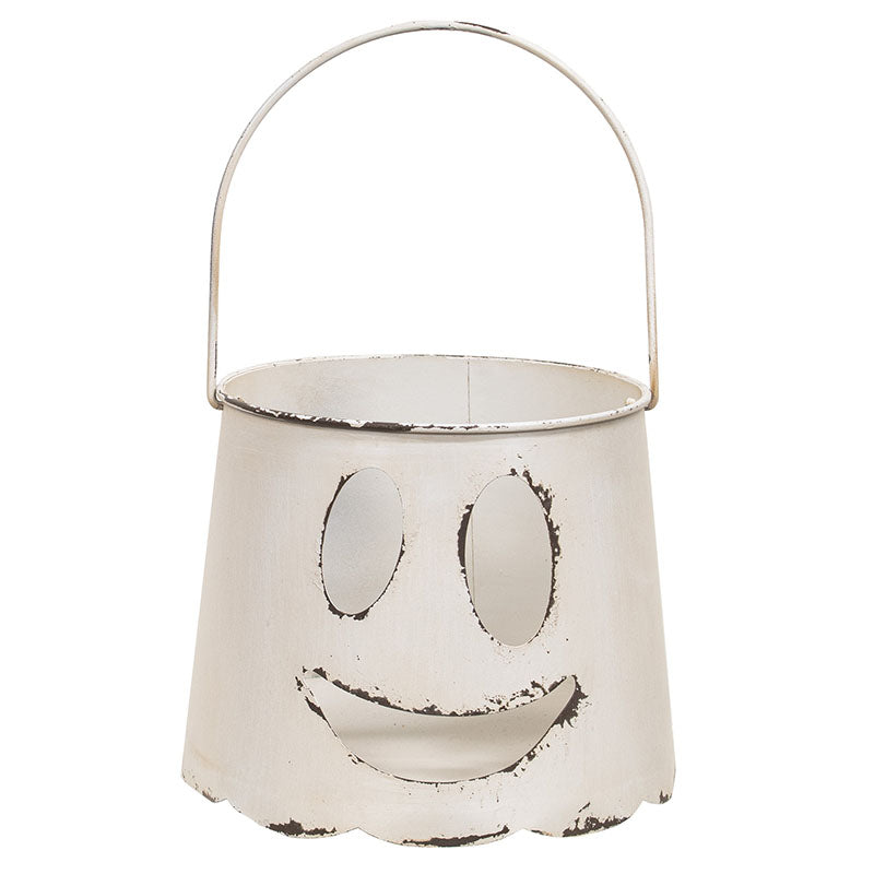 White Metal Ghost Bucket