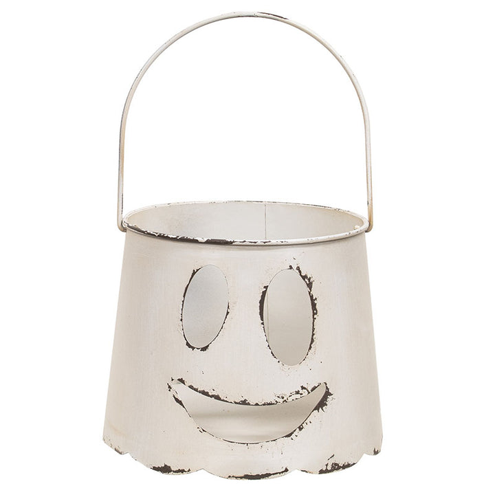 White Metal Ghost Bucket
