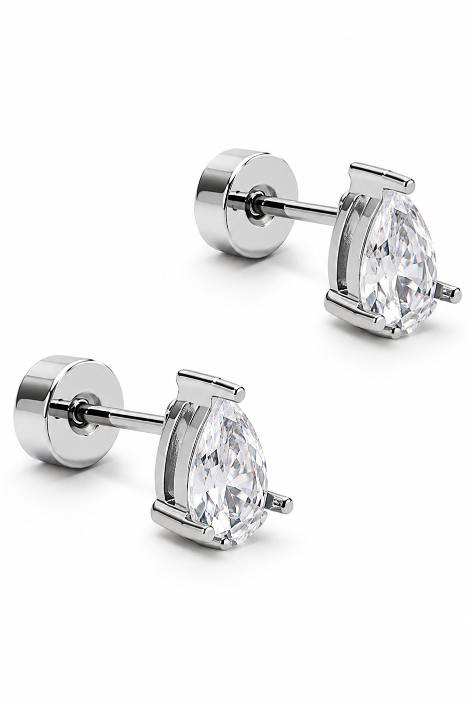 Linny Co Paige Pear Screwback Earrings