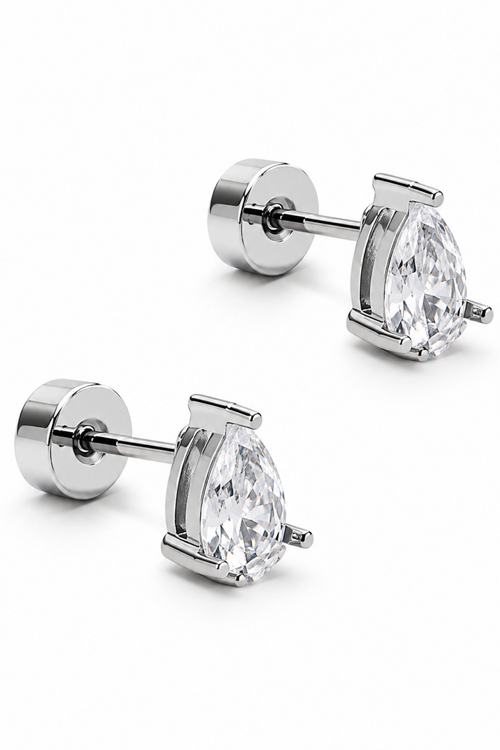Linny Co Paige Pear Screwback Earrings