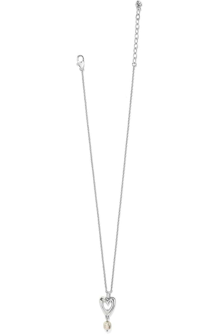 Brighton Cascade Open Heart Pearl Petite Necklace