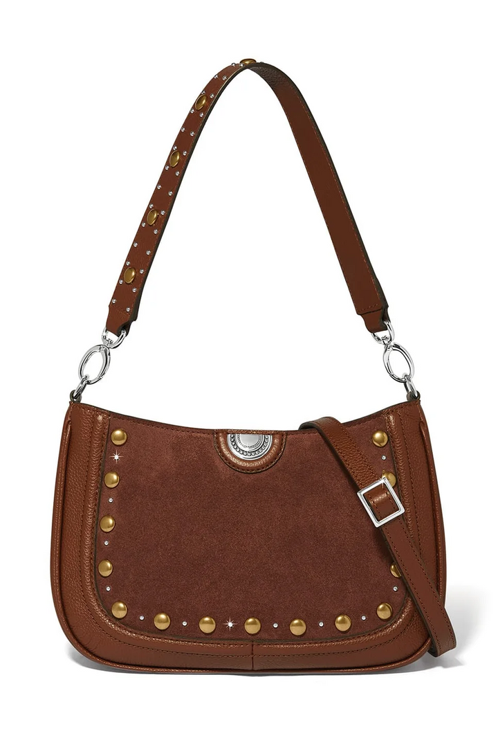 Brighton Pretty Tough Fusion Fletcher Suede Convertible Shoulder Bag