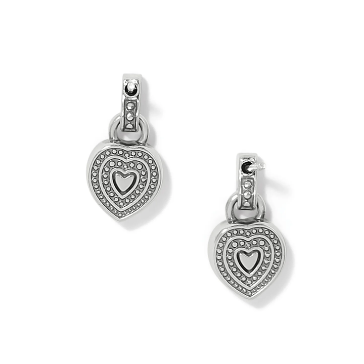 Brighton Halo Gemma Petite Heart Post Drop Earrings