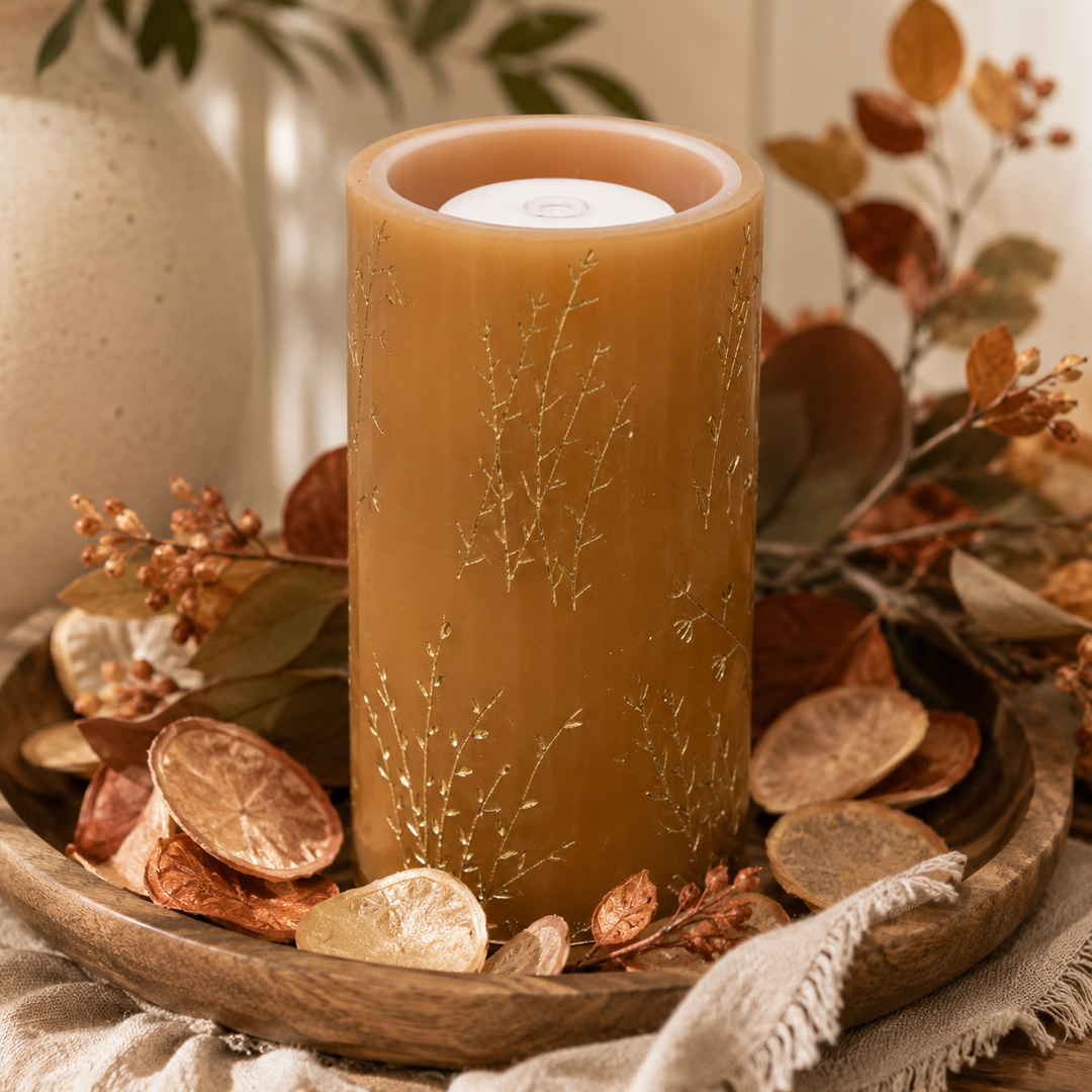 Harvest Wheat Fountain Candle