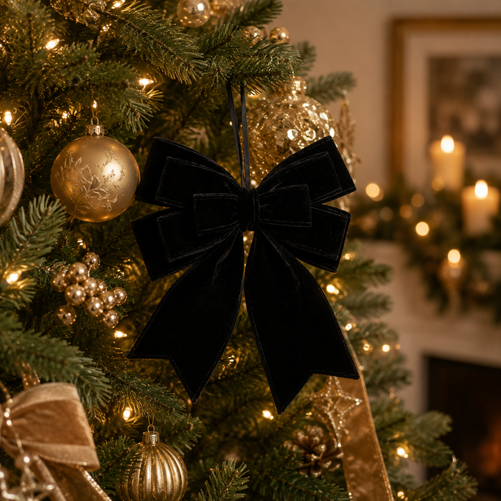Black Velvet Bow Ornament