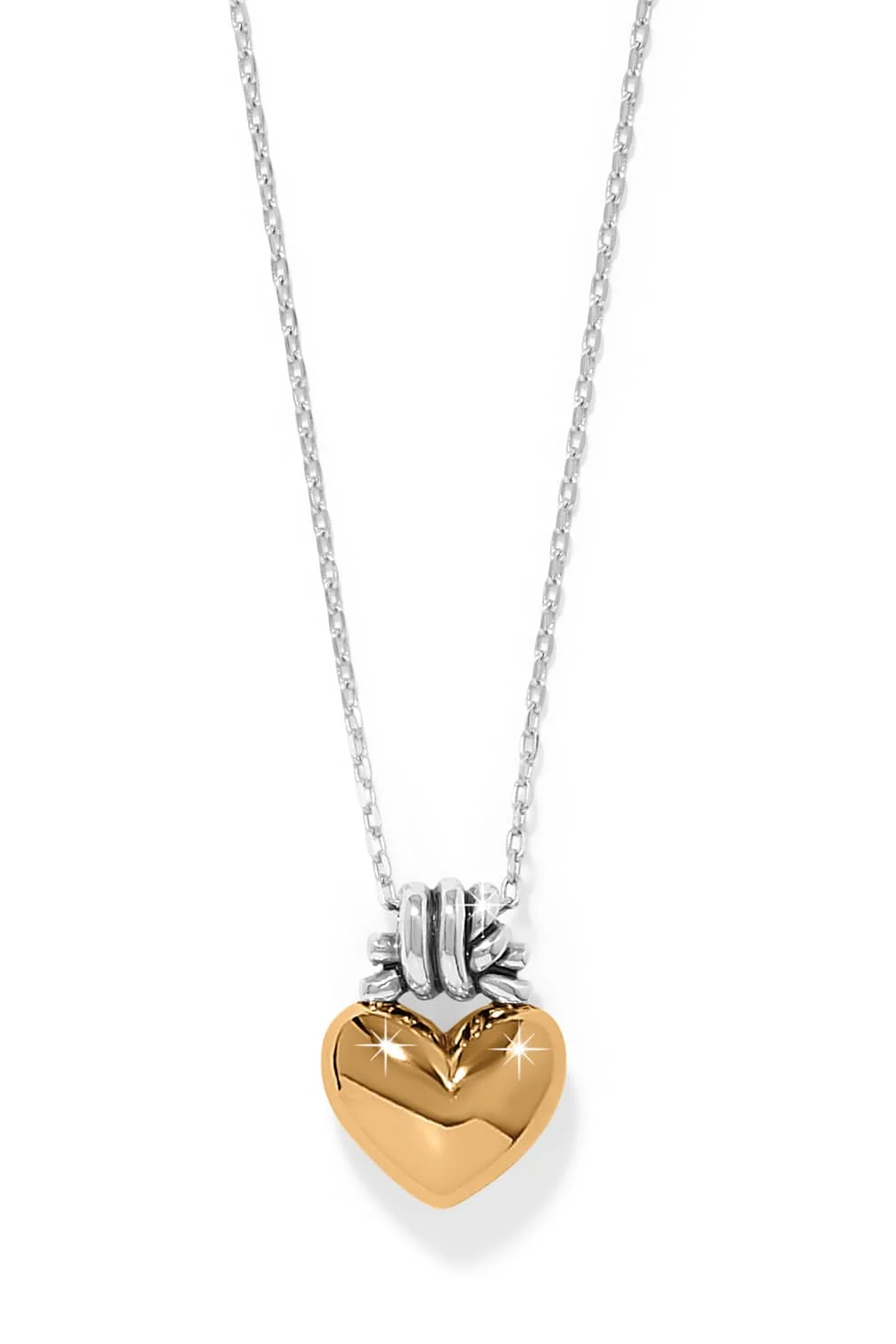 Brighton Interlok Love Knot Heart Necklace