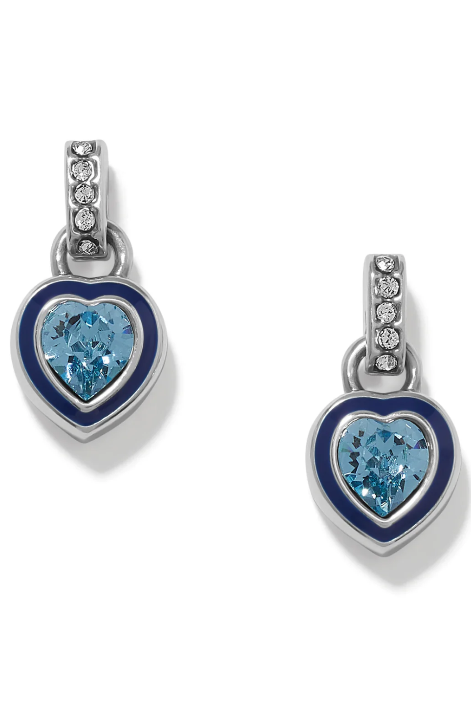 Brighton Halo Gemma Petite Heart Post Drop Earrings