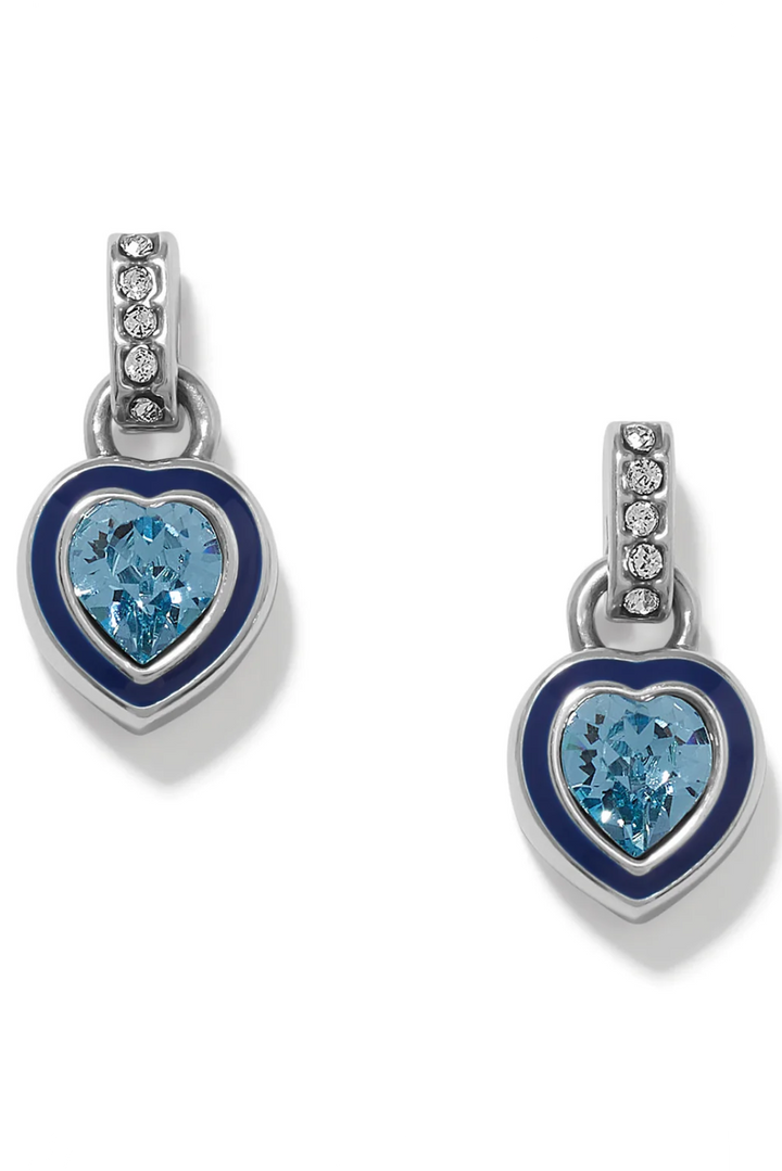 Brighton Halo Gemma Petite Heart Post Drop Earrings