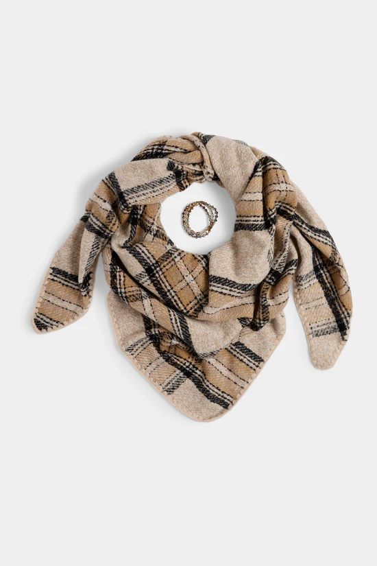 Plaid Beaded + Wrap Set