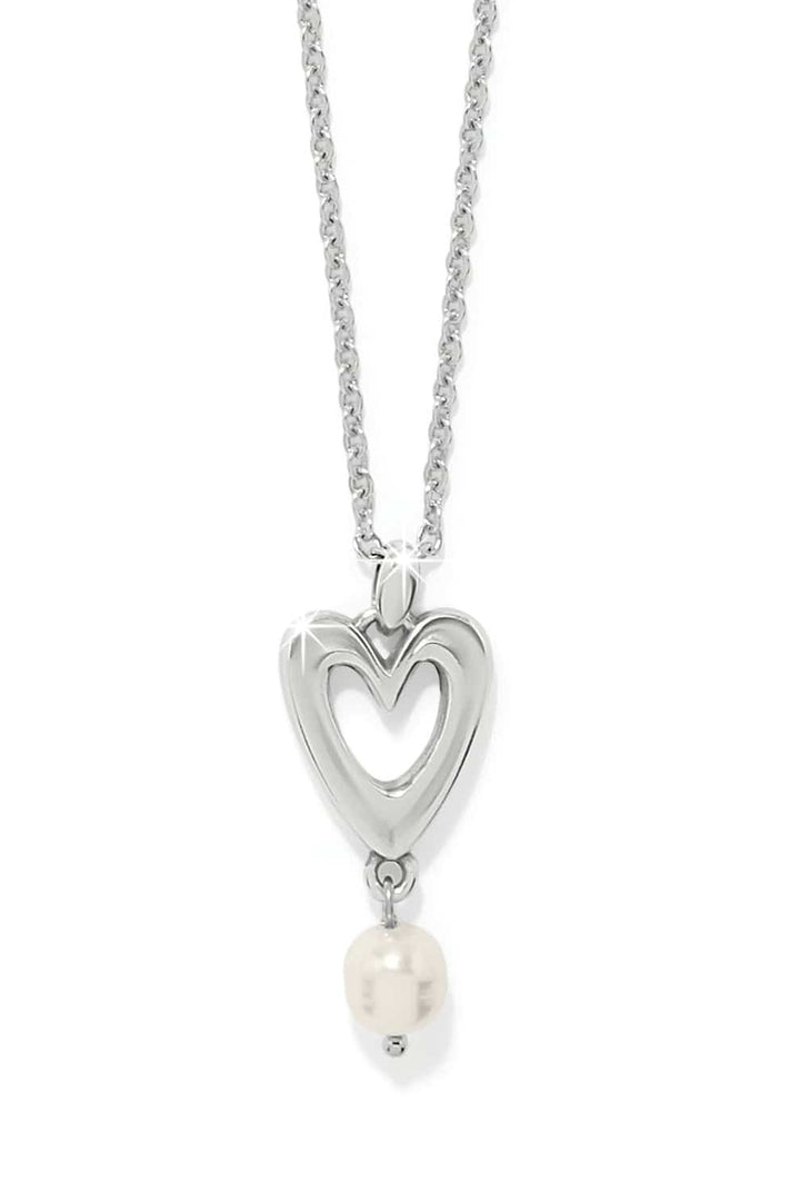 Brighton Cascade Open Heart Pearl Petite Necklace