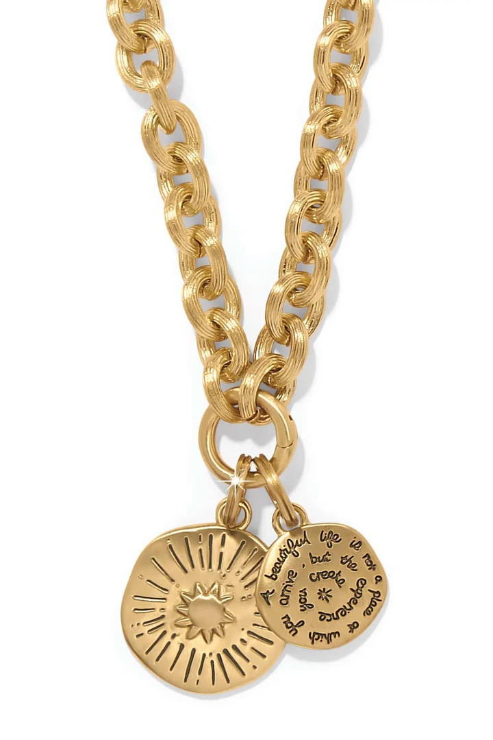 Brighton Token Lavish Link Round Charm Necklace