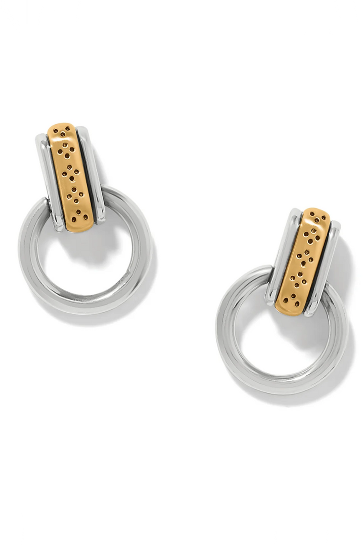 Brighton Mosaic Two Tone Mini Post Drop Earrings