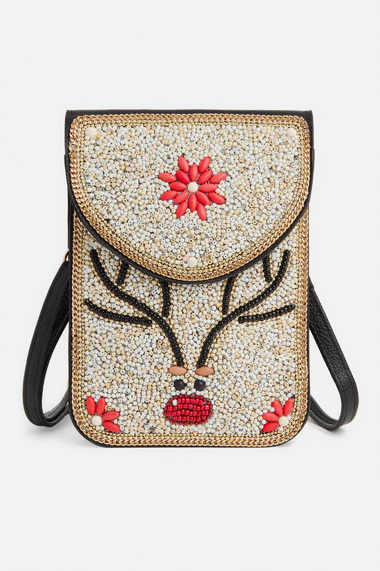 Artisan Beaded Holiday Crossbody