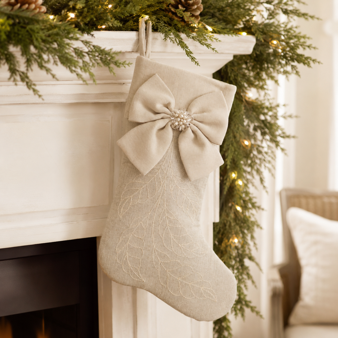 White Bow Stocking