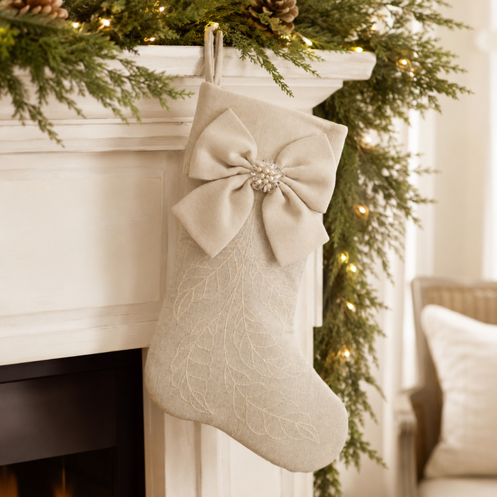 White Bow Stocking