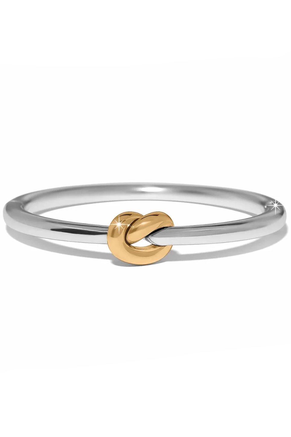 Brighton Interlok Single Knot Two Tone Hinged Bangle