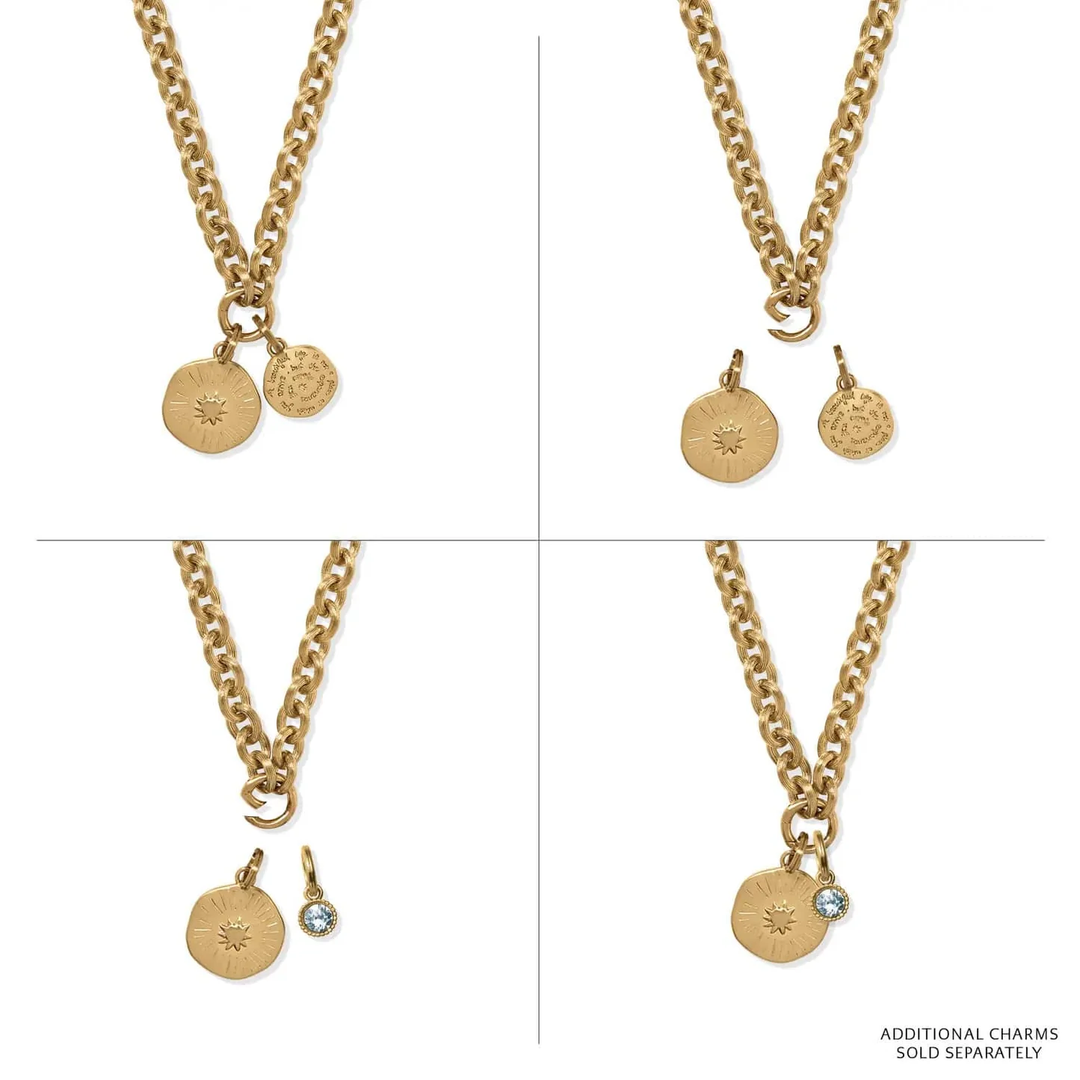 Brighton Token Lavish Link Round Charm Necklace
