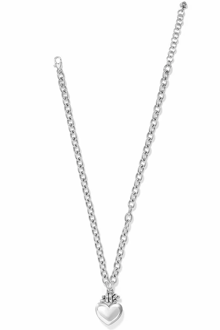 Brighton Interlok Love Knot Large Heart Necklace
