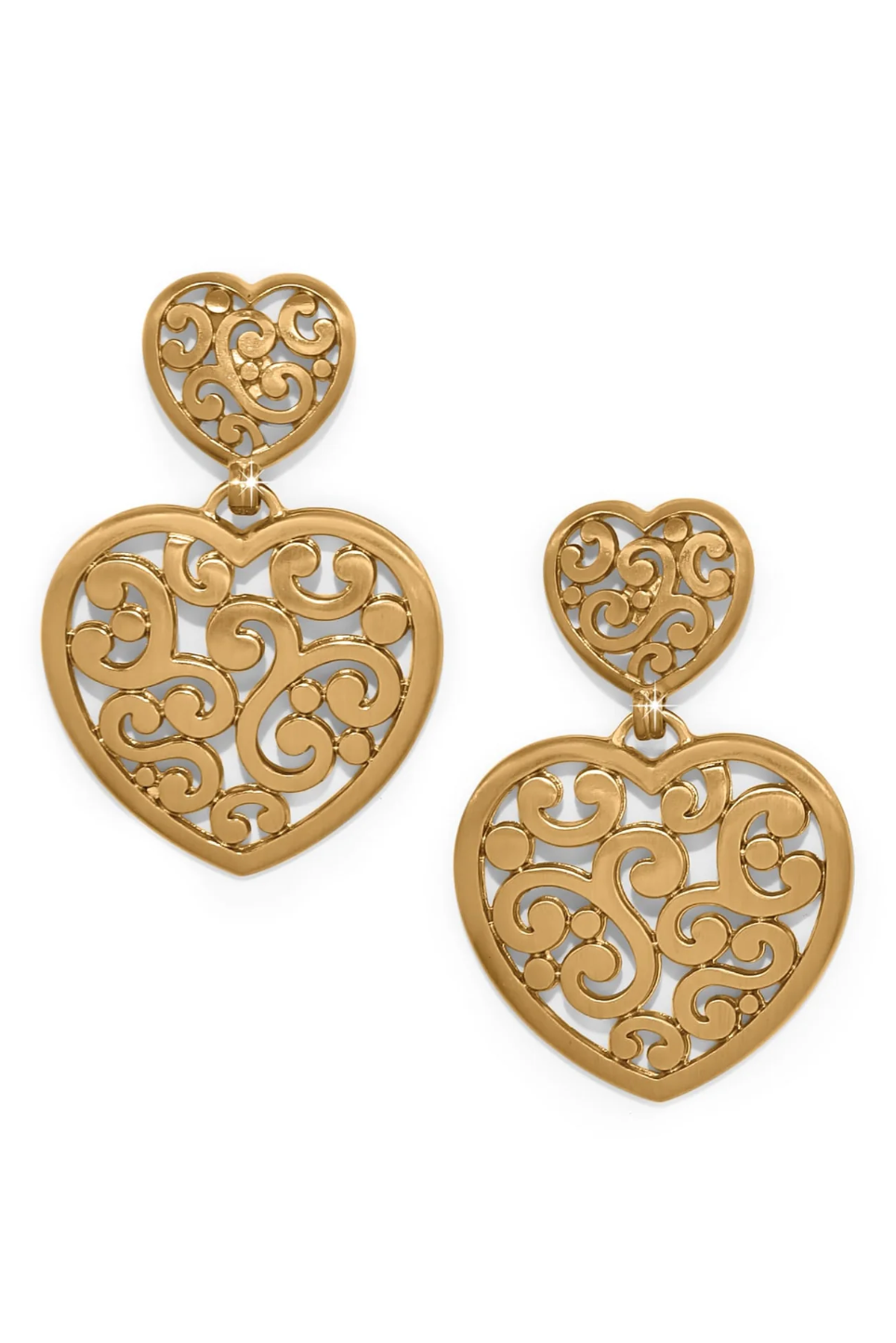 Brighton Contempo Heart Double Post Drop Earrings