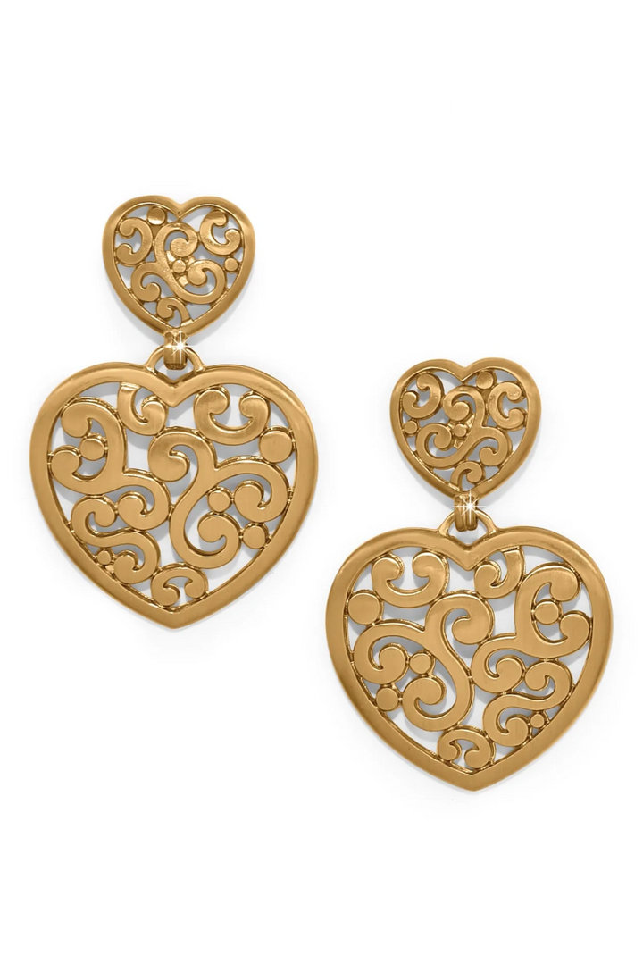 Brighton Contempo Heart Double Post Drop Earrings