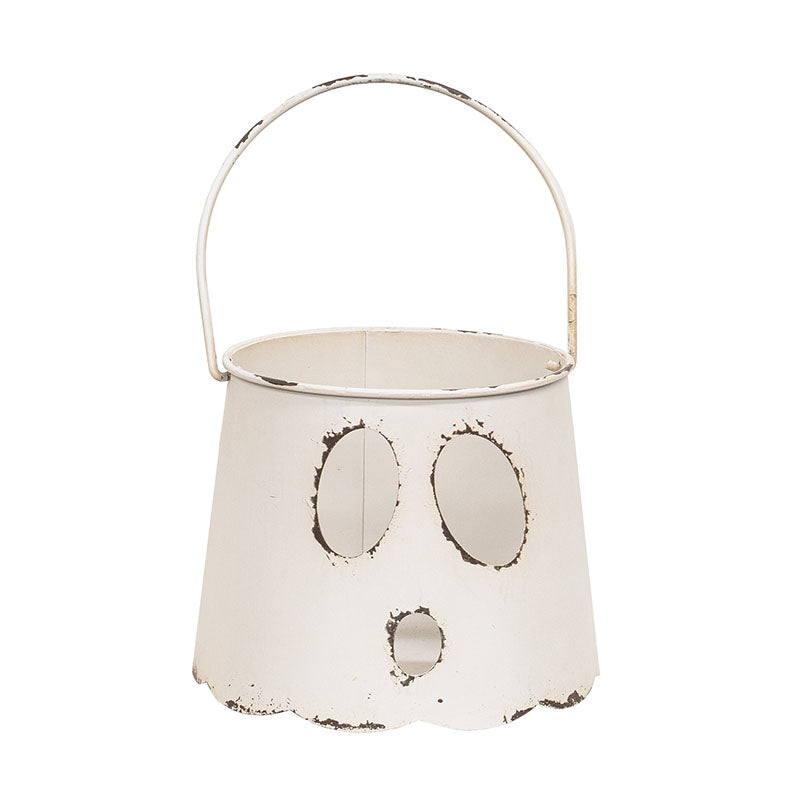 White Metal Ghost Bucket