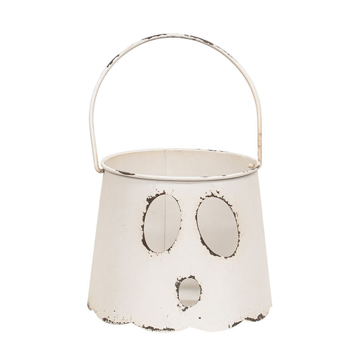 White Metal Ghost Bucket