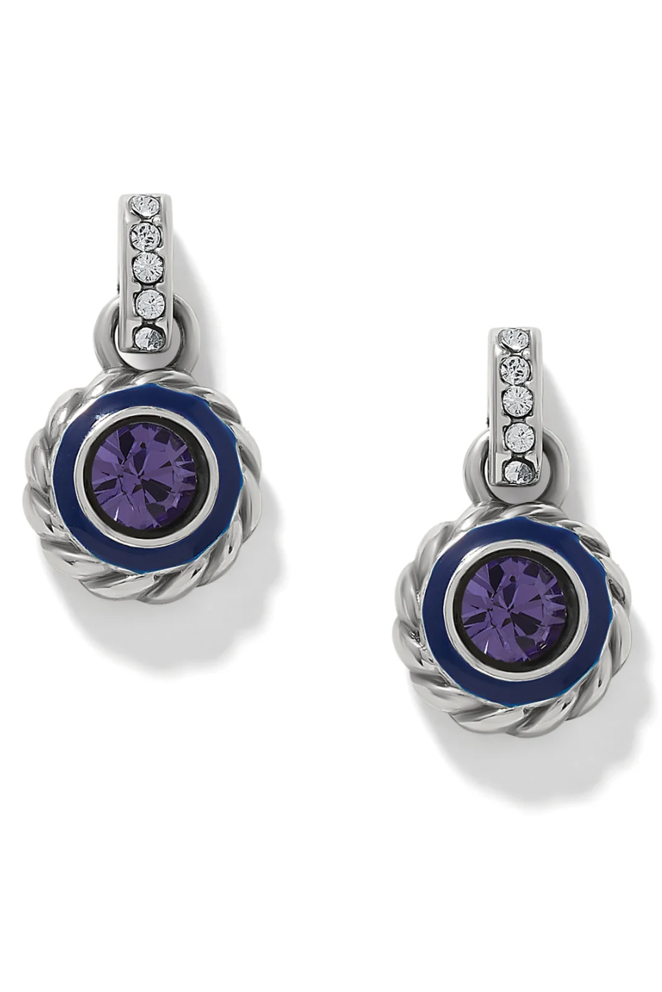 Brighton Halo Gemma Petite Round Post Drop Earrings